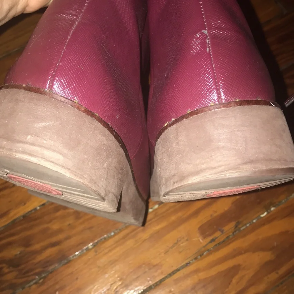 Fitflop burgundy ankle boots, worn once